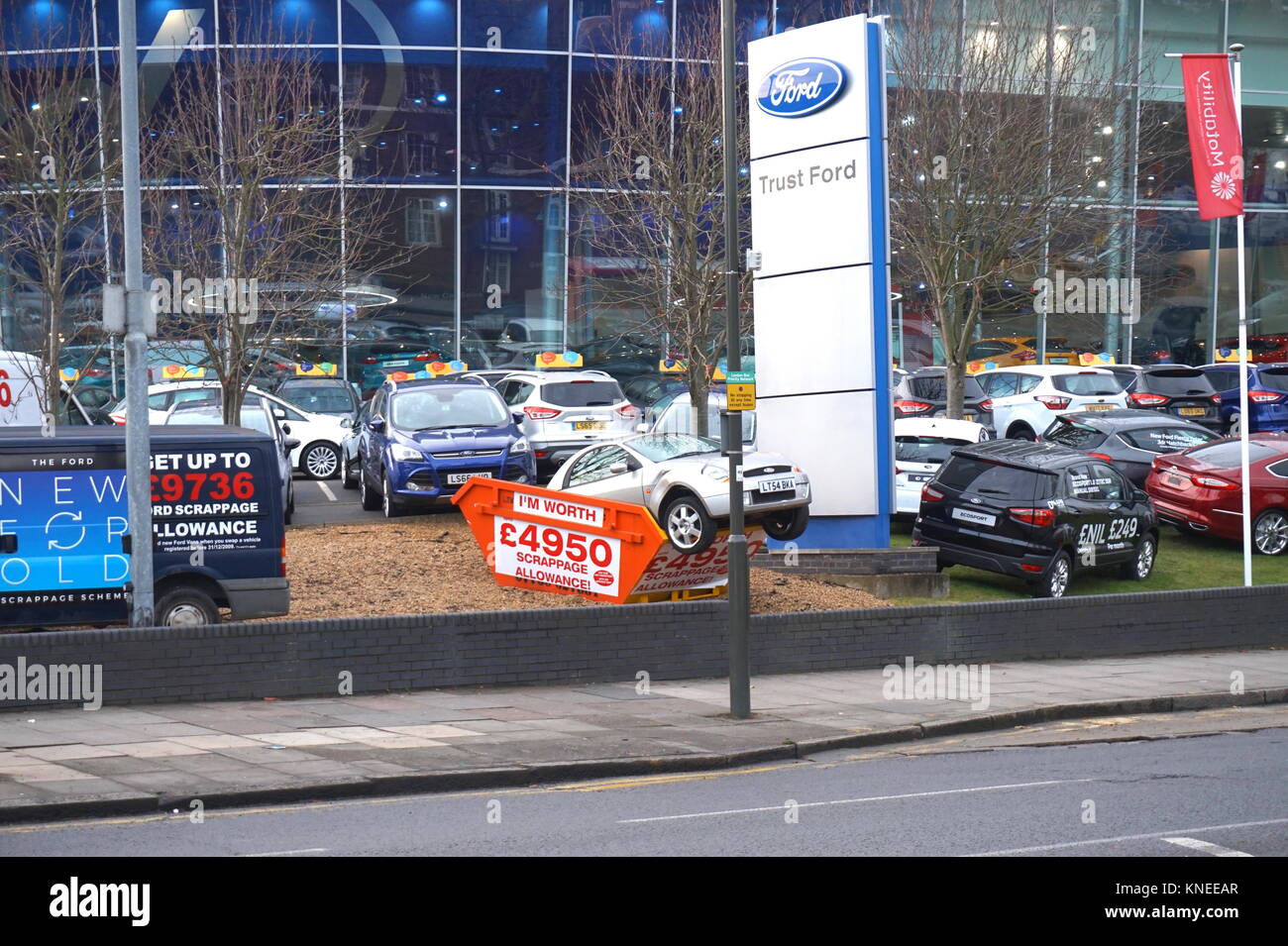 Ford Car Dealership in Colindale, Edgeware, London,England,United