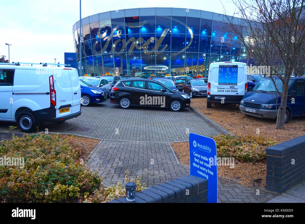Ford Car Dealership in Colindale, Edgeware, London,England,United