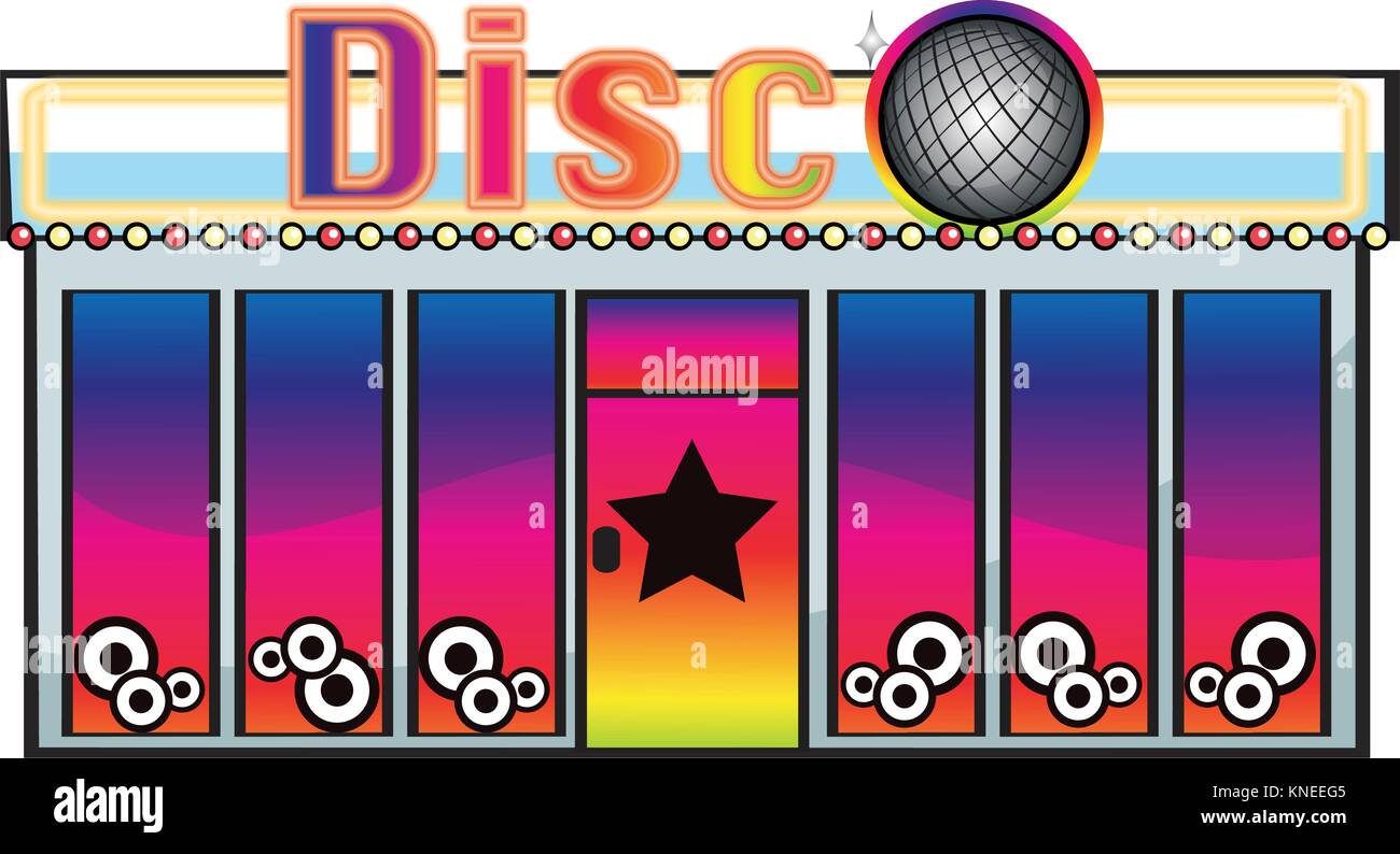 Illustration of a disc store on a white background Stock Vector Image ...