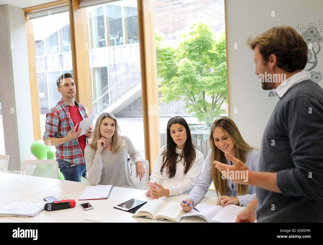 Female Teacher Meeting Student High Resolution Stock Photography and ...