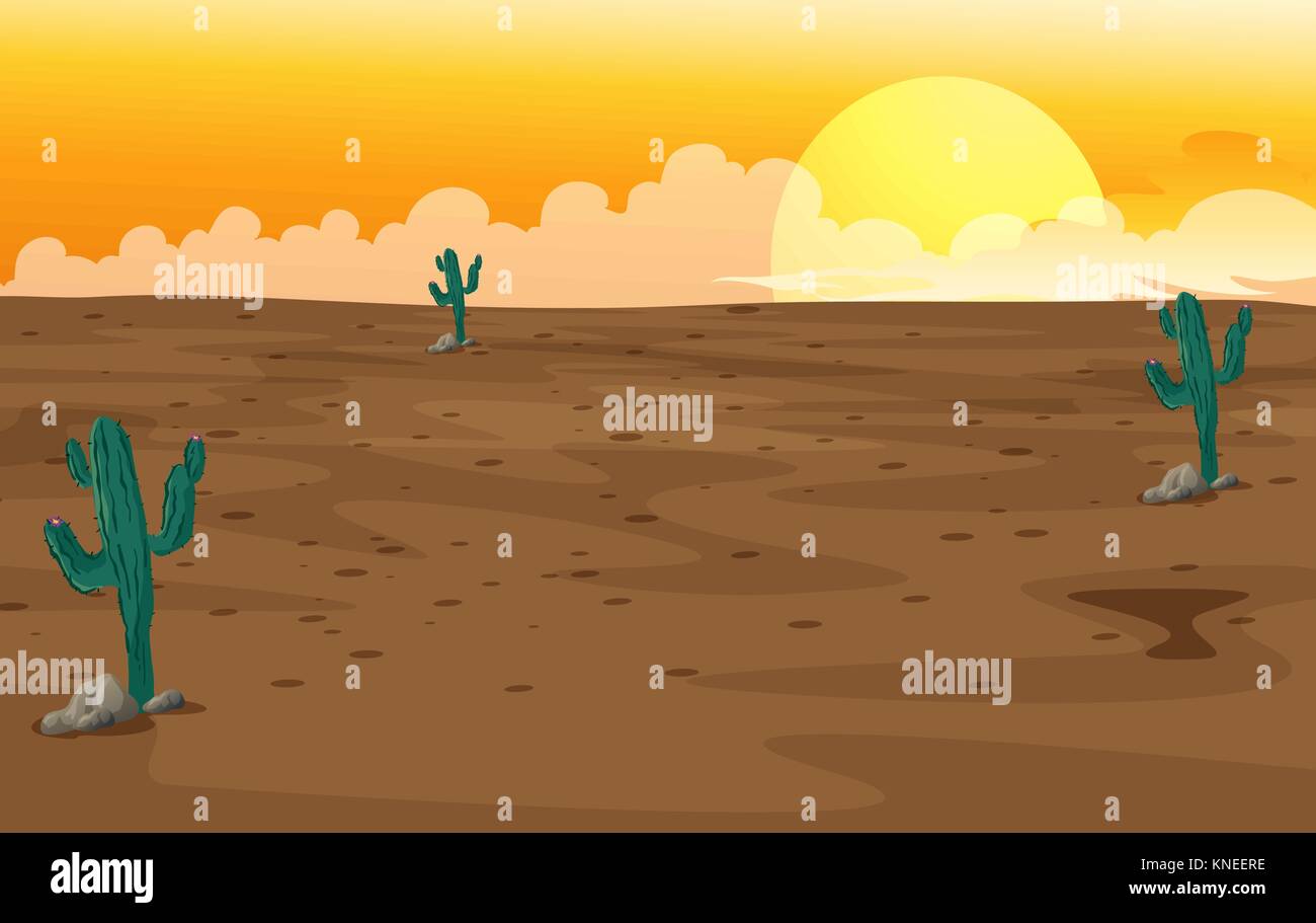 Dying cactus desert Stock Vector Images - Alamy