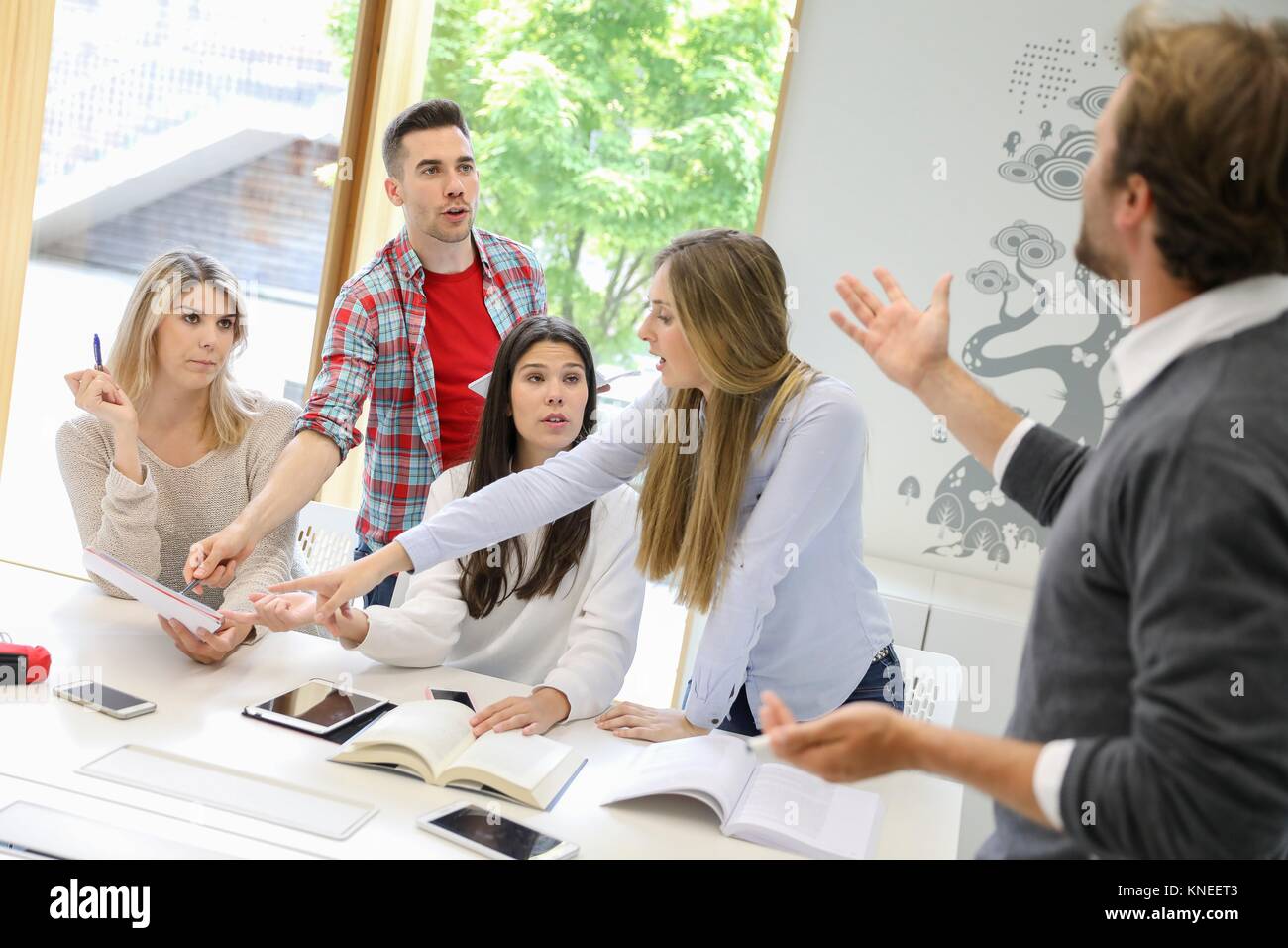 Female teacher meeting student hi-res stock photography and images - Alamy