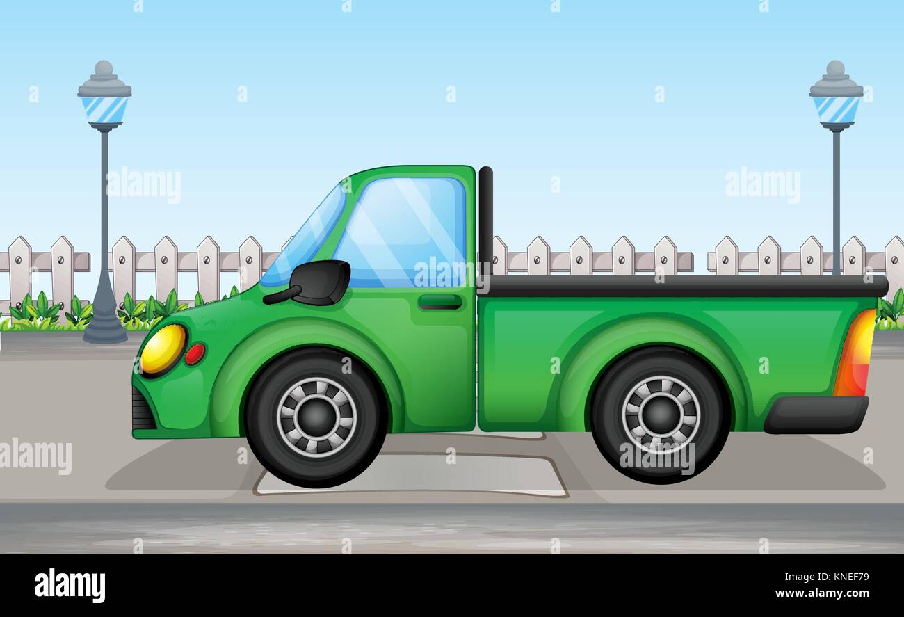 Illustration of a green car Stock Vector Image & Art - Alamy