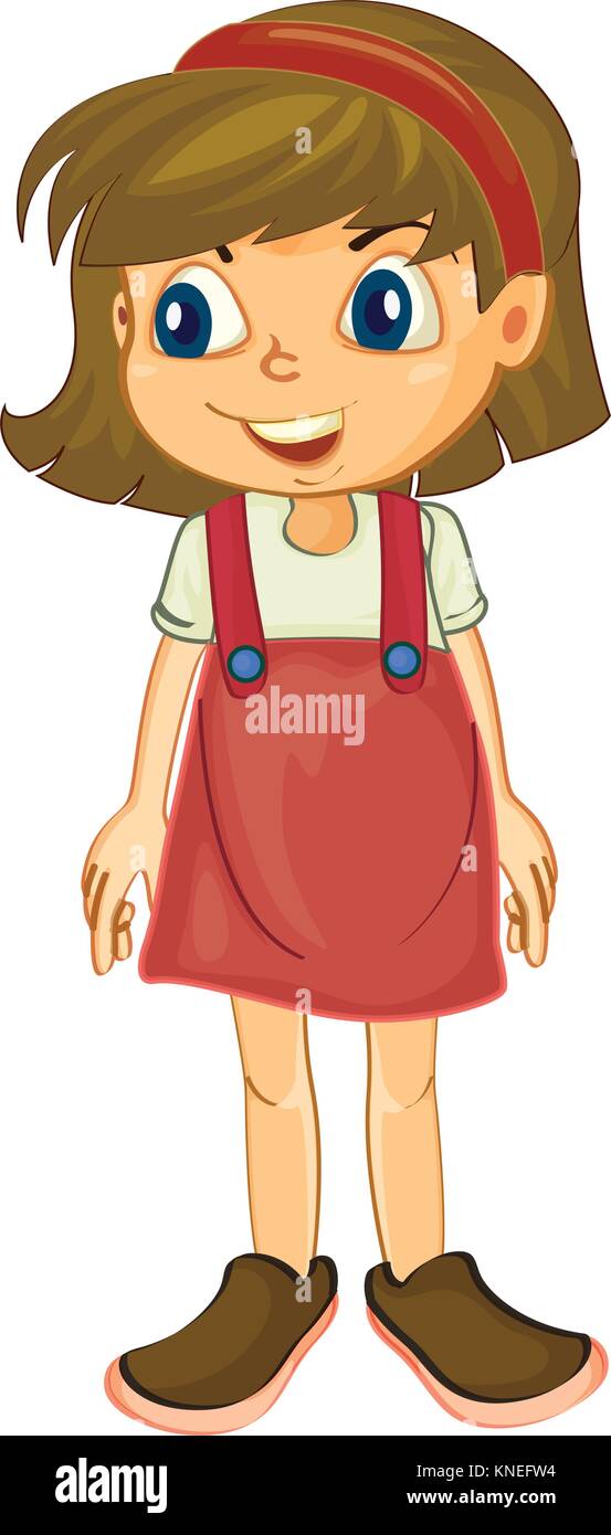 illustration of a girl on a white background Stock Vector Image & Art ...