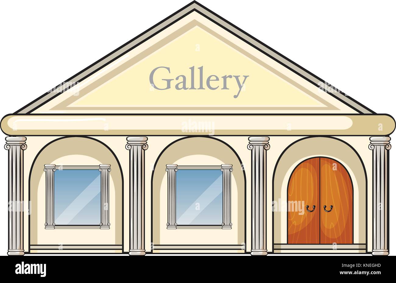 illustration of a gallery on a white background Stock Vector Image ...