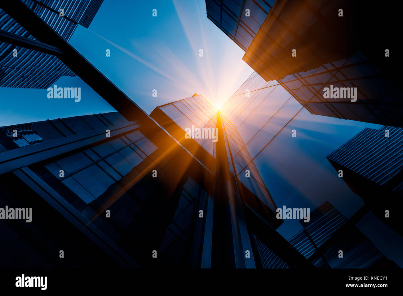 Skyscrapers from a low angle view in Shanghai,China Stock Photo - Alamy