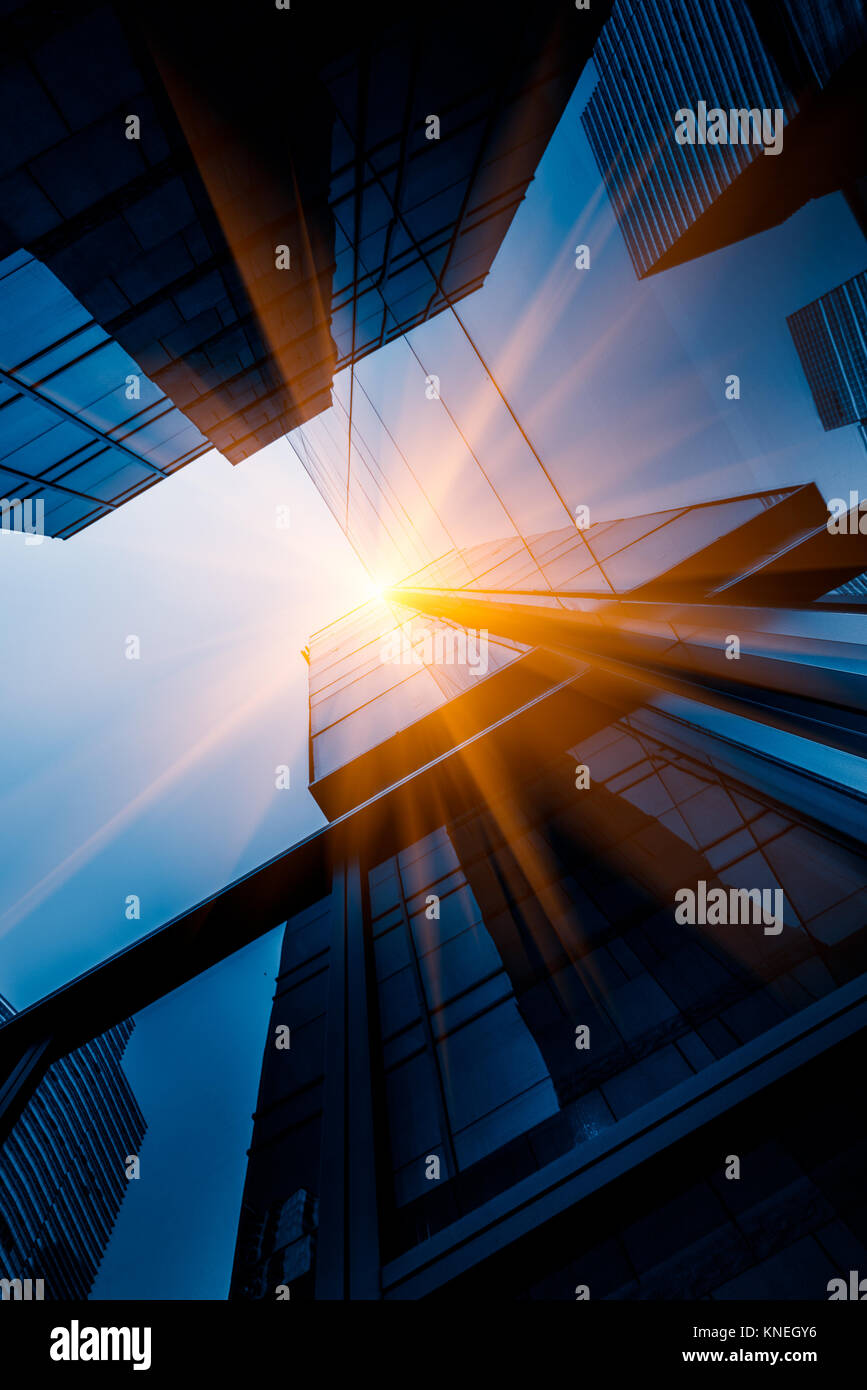 Skyscrapers from a low angle view in Shanghai,China Stock Photo - Alamy