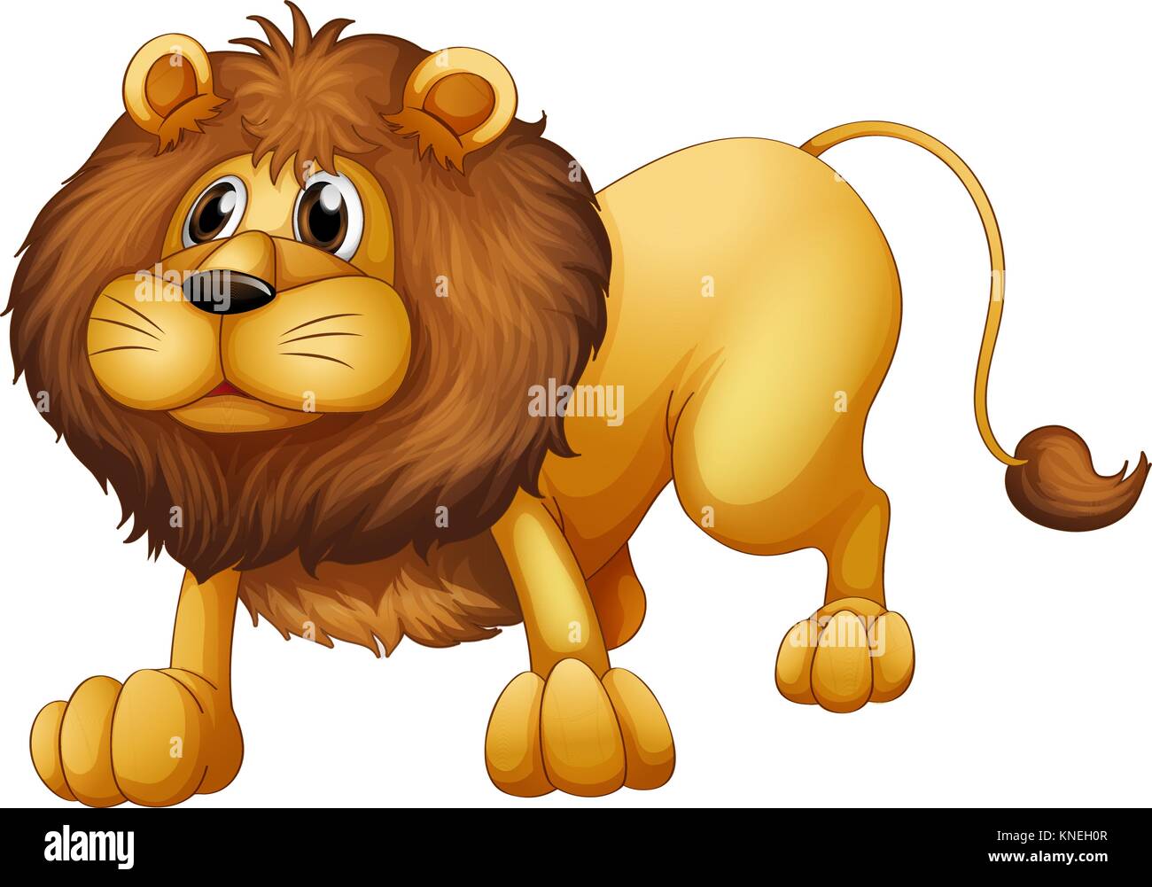 Illustration of a scary lion on a white background Stock Vector Image & Art  - Alamy