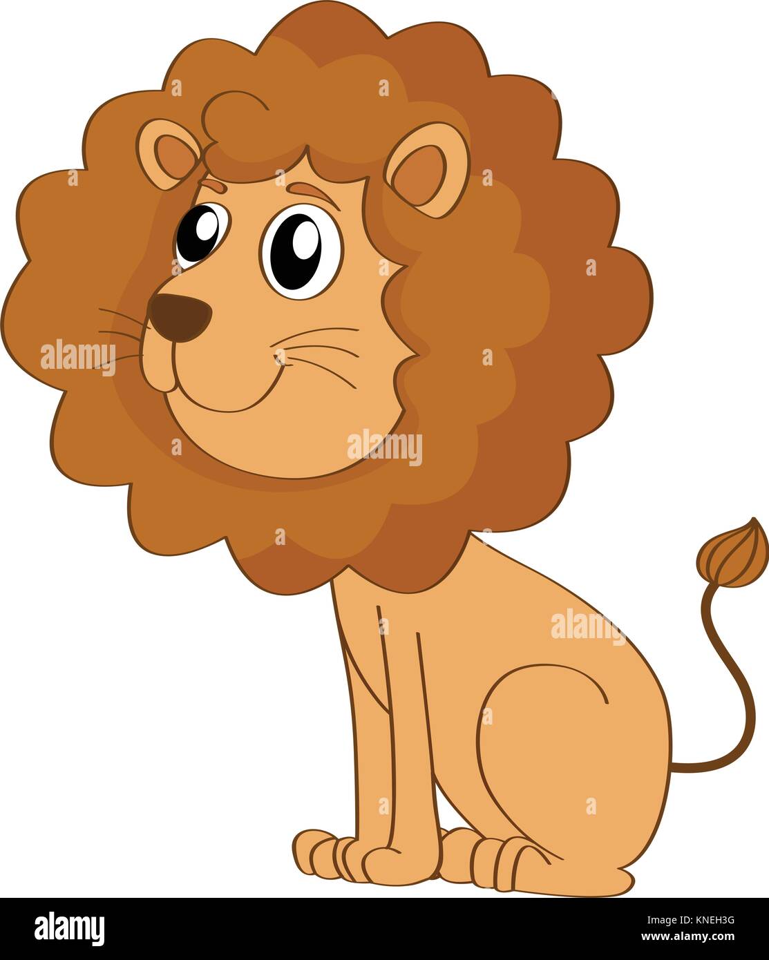 illustration of a lion on a white background Stock Vector Image & Art ...