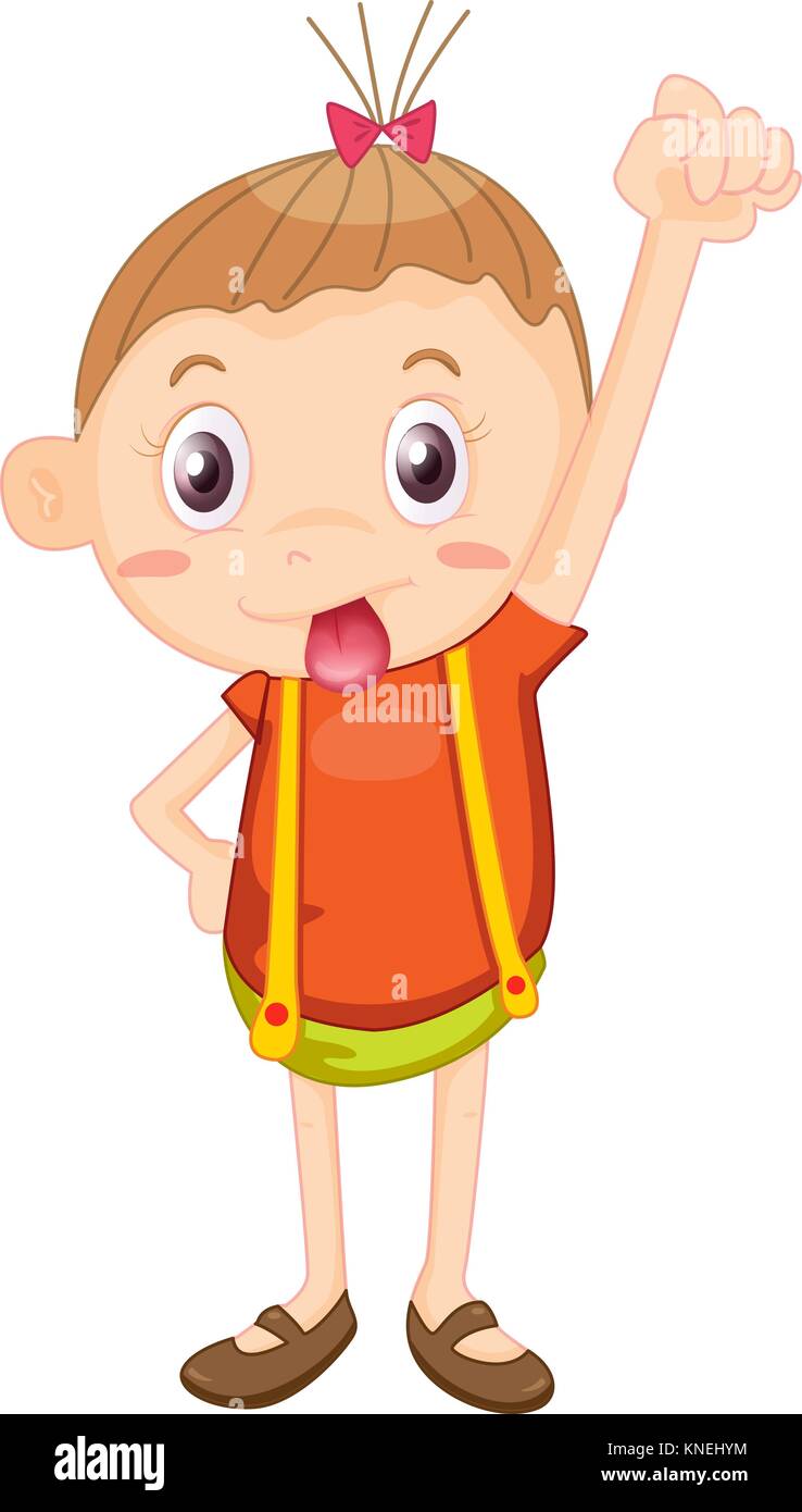 illustration of a kid on a white background Stock Vector Image & Art ...