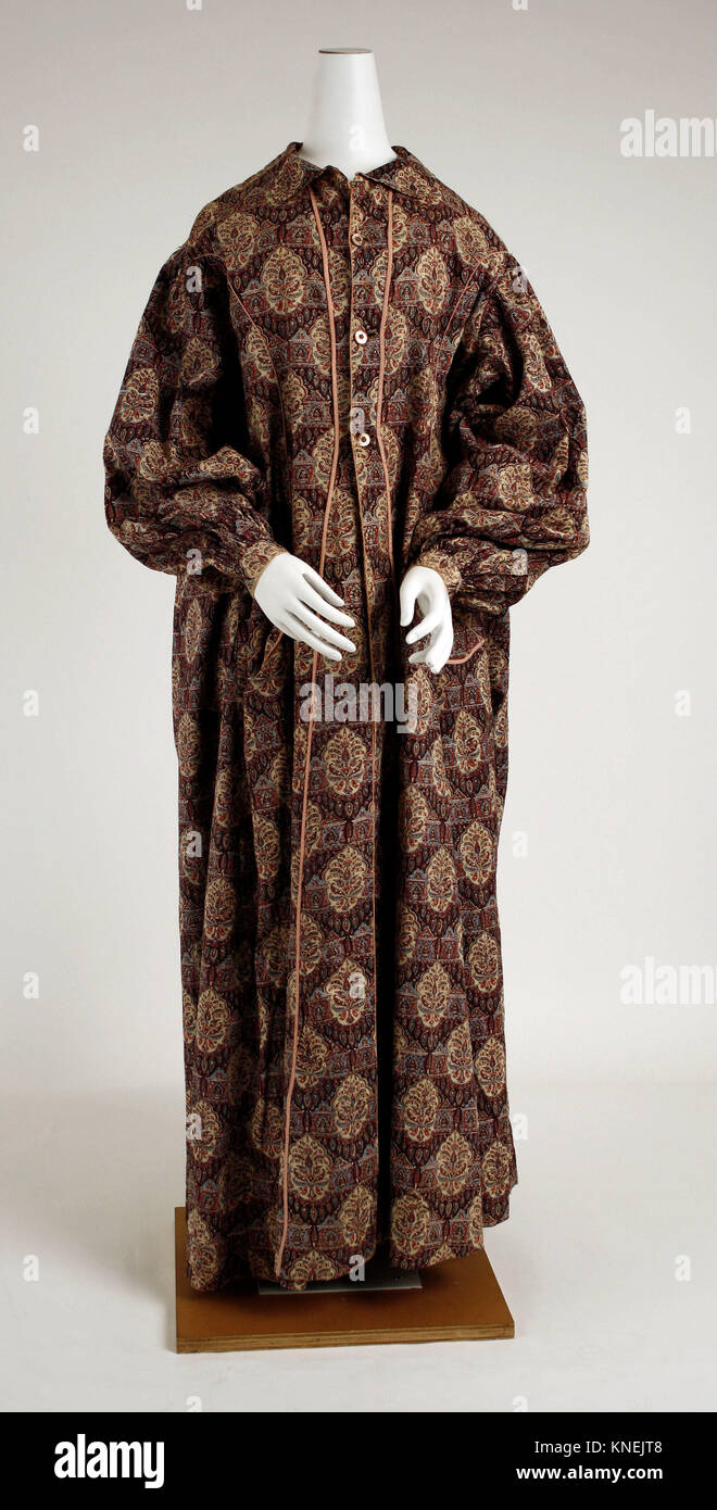 Dressing gown. Date 188095; Culture American; Medium cotton Stock