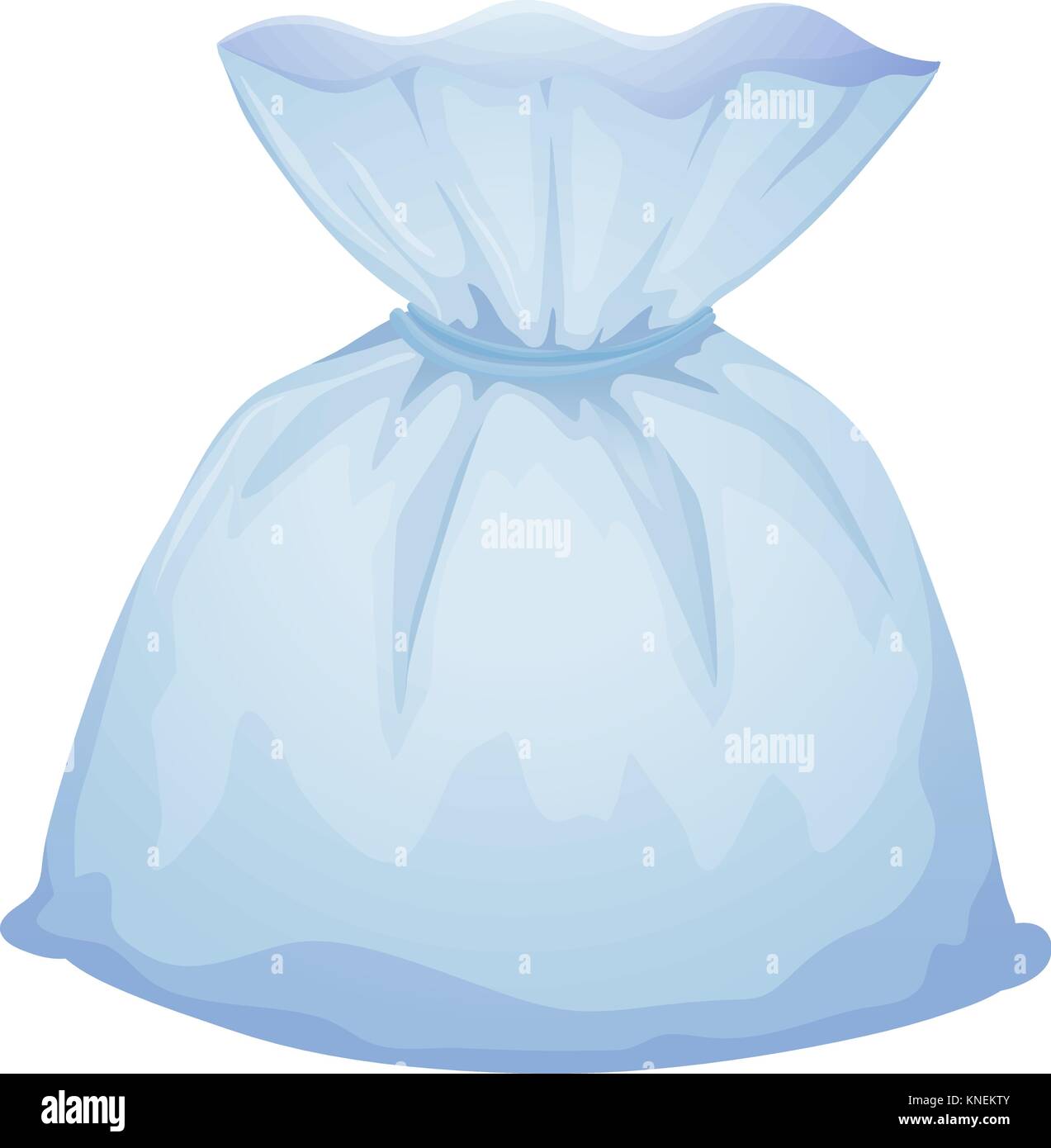 Illustration of a light blue pouch bag on a white background Stock