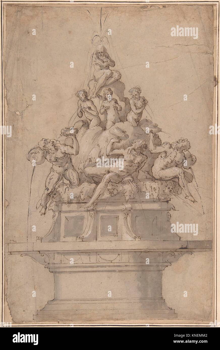 Design for a Fountain with Rivergods and Nymphs. Artist Vasari