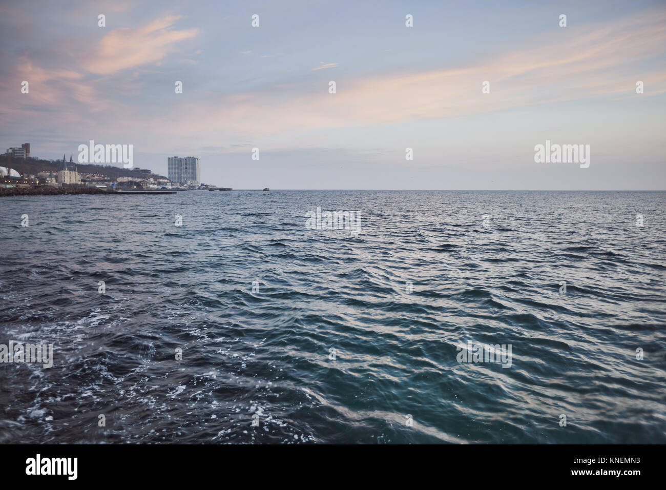 Sea at sunset, Odessa, Odessa Oblast, Ukraine, Europe Stock Photo