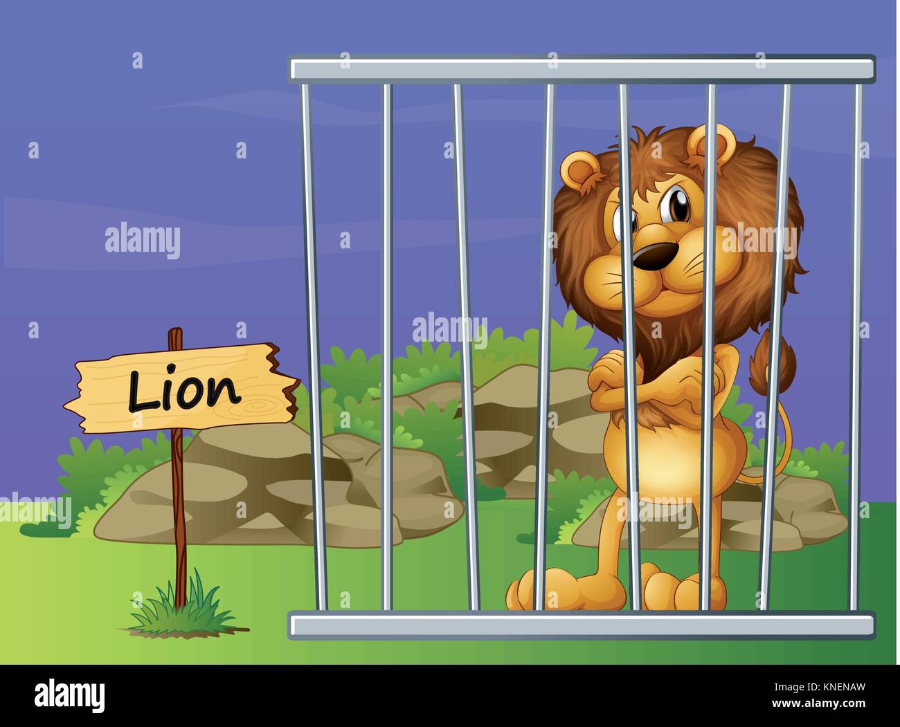 Illustration of a scary lion Stock Vector Image & Art - Alamy
