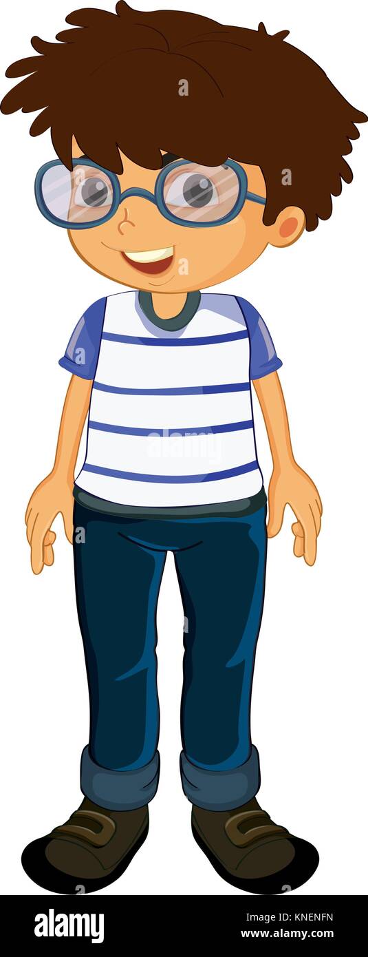 illustration of a boy on a white background Stock Vector Image & Art ...