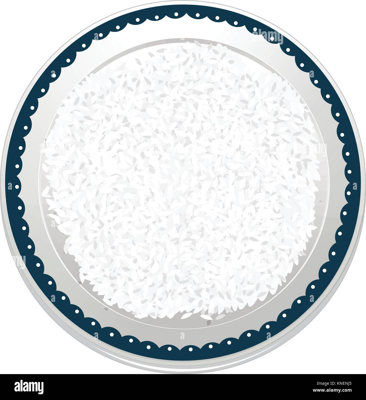 illustration of rice on a white background Stock Vector