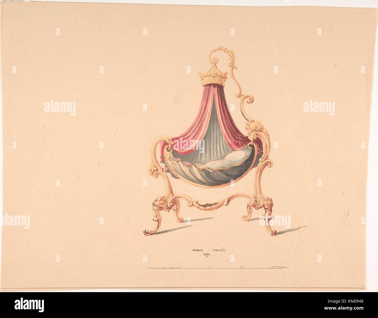 Design for Fancy Child´s Cot. Artist: Robert William Hume (British ...