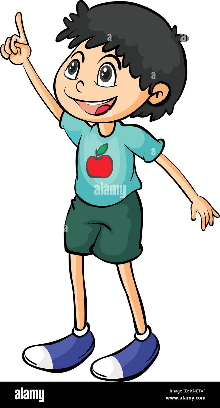 Illustration of a smiling boy on a white background Stock Vector Image ...