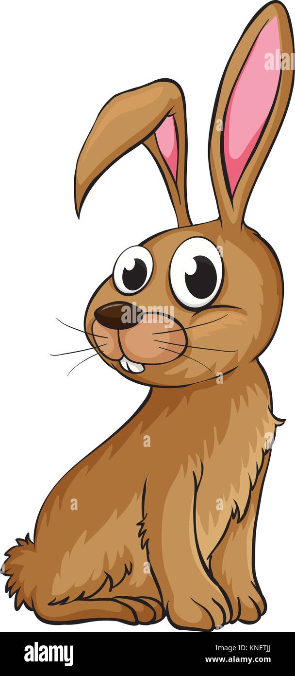 Illustration of a smiling rabbit on a white background Stock Vector ...