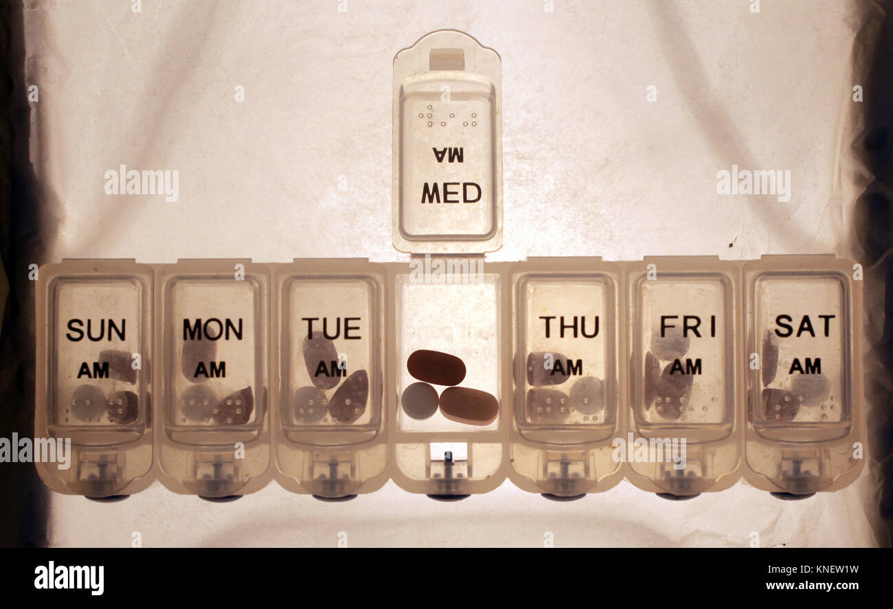 Drugs for Parkinson's Disease are displayed in a posed studio