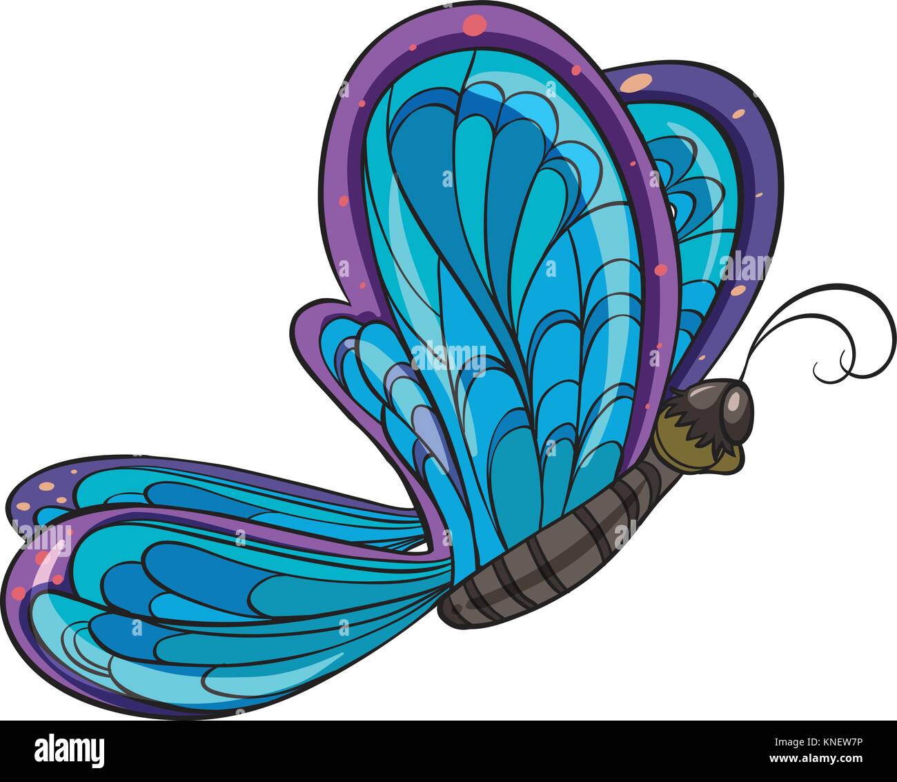 Illustration of a colorful butterfly on a white background Stock Vector ...