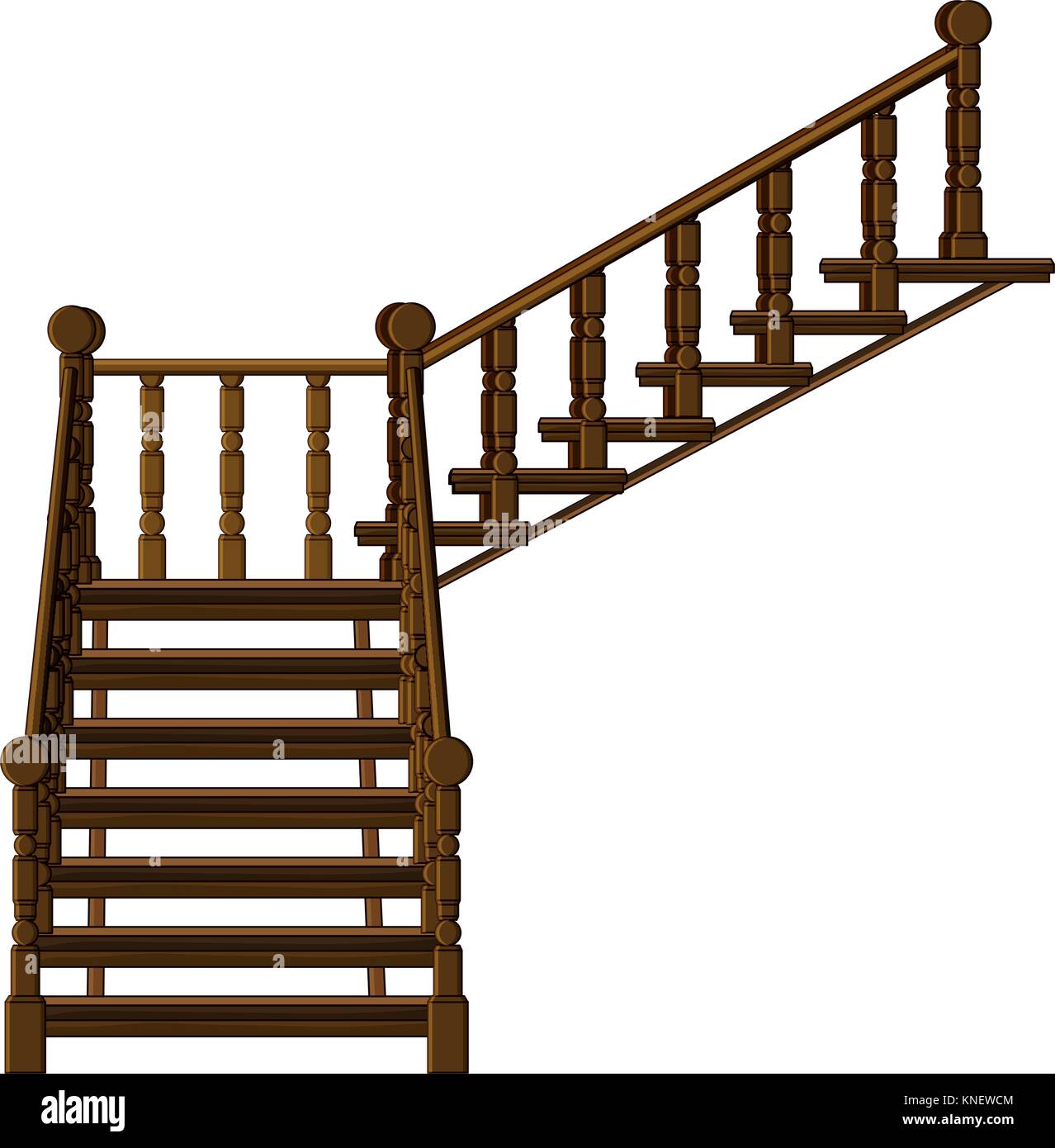 Illustration of a staircase on a white background Stock Vector