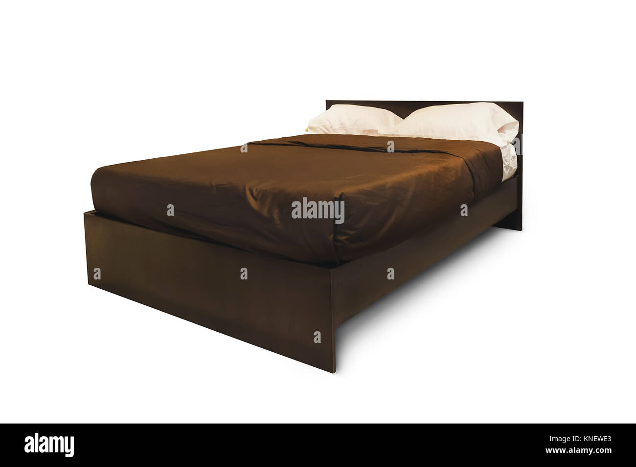 double bed isolated under Stock Photo Alamy