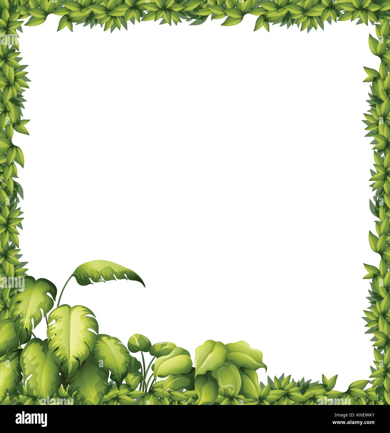 Illustration of a green frame on a white background Stock Vector Image ...