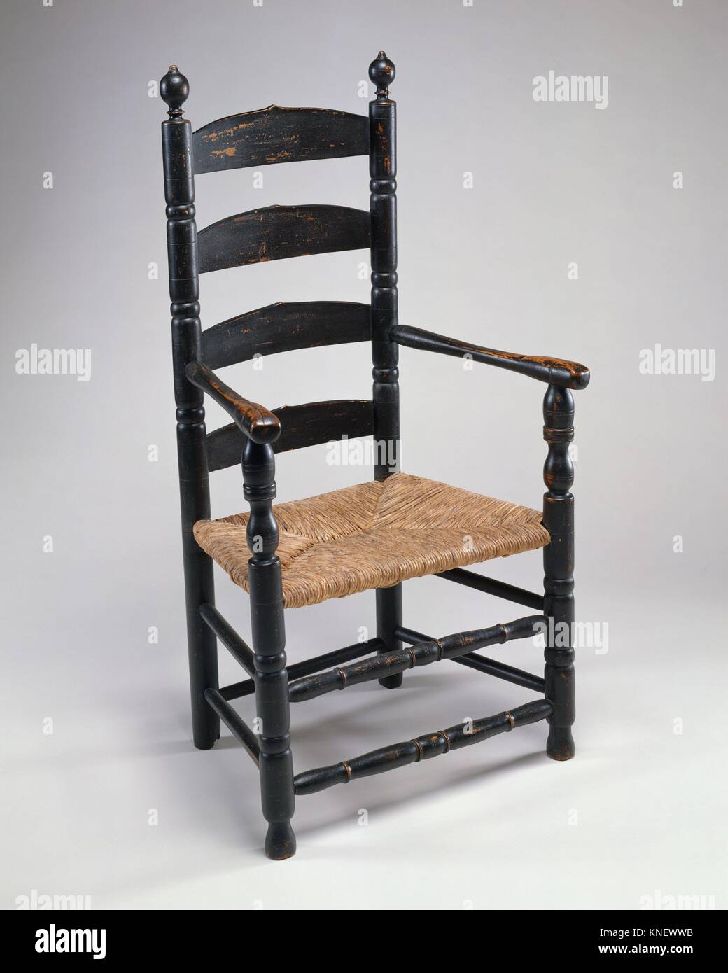Slatback Armchair. Date 17001740; Geography Made in Hudson Valley