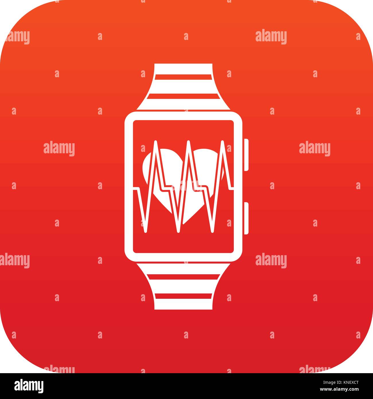 Smartwatch with sport app icon digital red Stock Vector Image & Art - Alamy