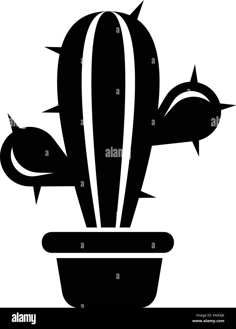 Domestic cactus icon, simple style Stock Vector Image & Art - Alamy