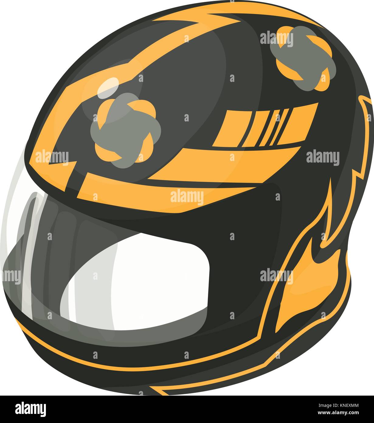 Helmet motorcycle orange icon 