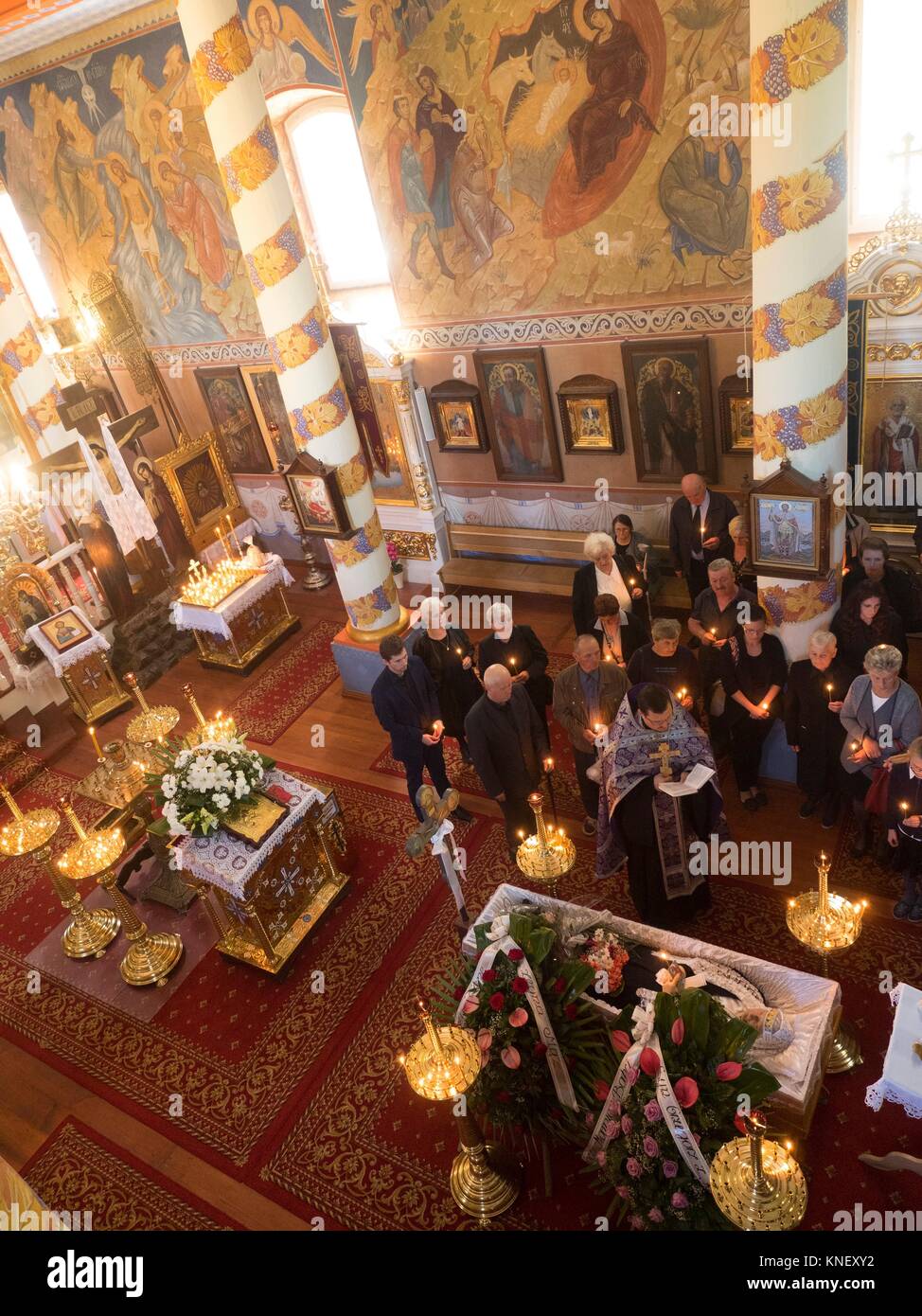 Poland. Mielnik. Orthodox funeral Stock Photo Alamy