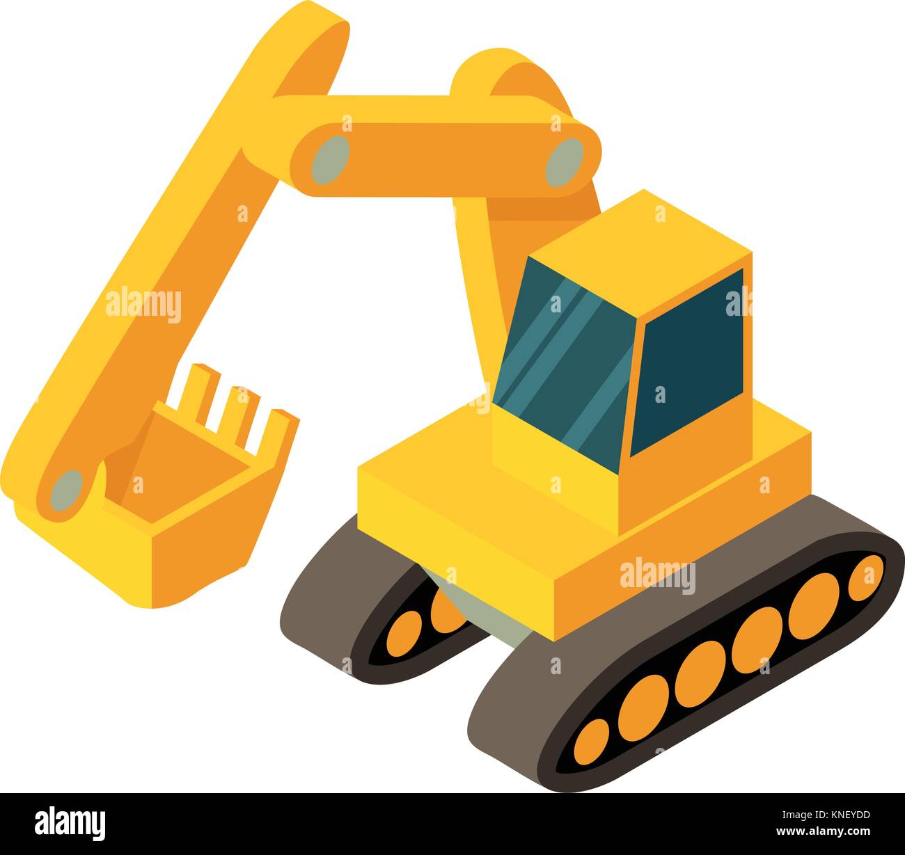 Excavator icon, isometric 3d style Stock Vector Image & Art Alamy