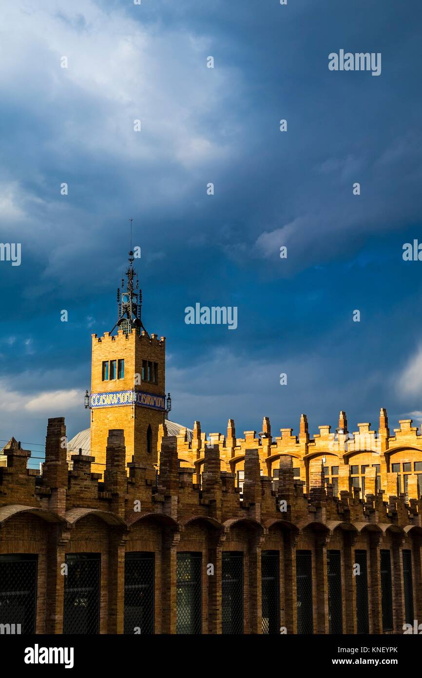 CaixaForum museum in Montjuic Barcelona Catalonia Spain. Stock Photo