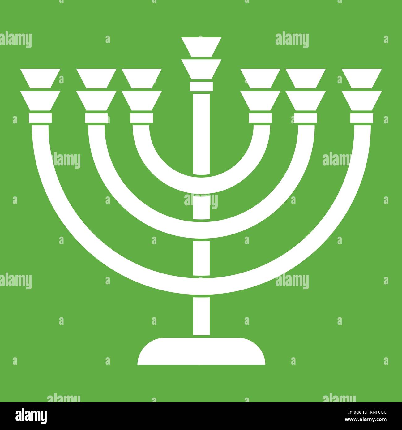 Menorah icon green Stock Vector Image & Art Alamy