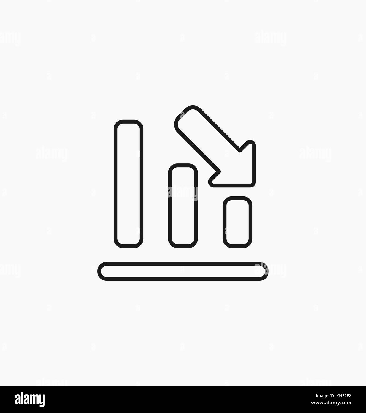 Chart icon bar symbol for web site design, logo, app, UI. Vector illustration. Stock Vector
