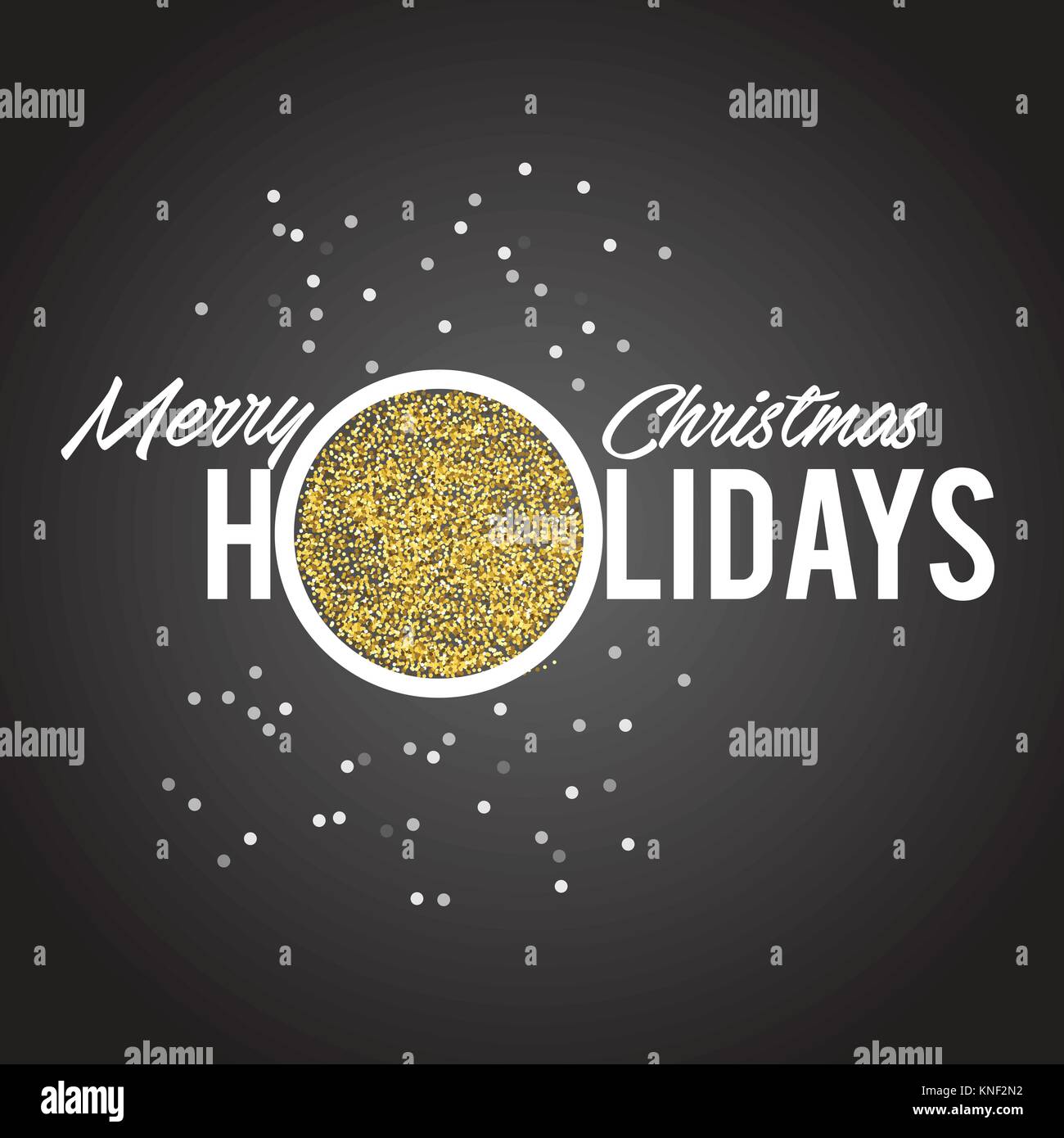 Golden text on black background. Merry Christmas and Happy New Year ...