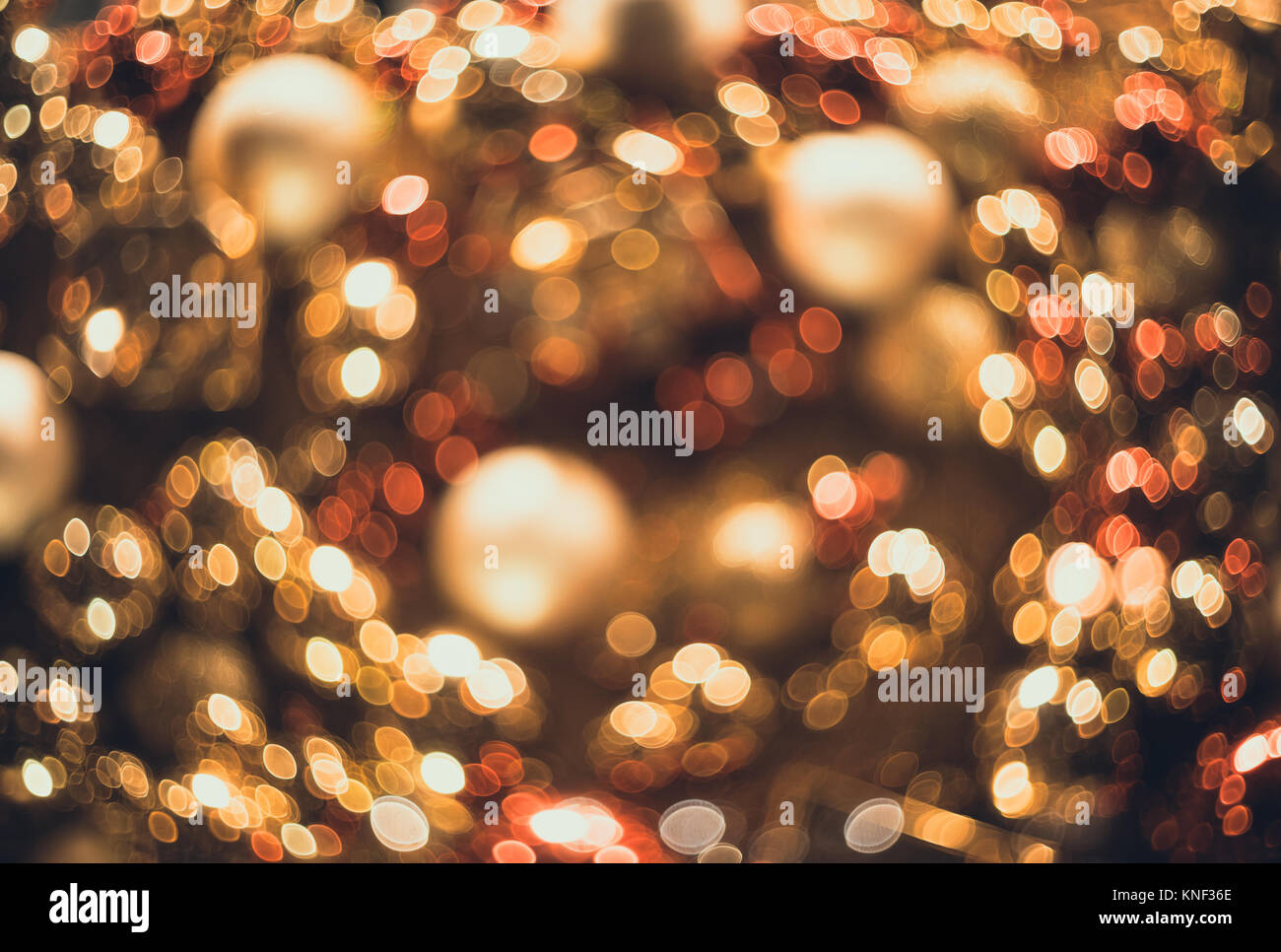 Bokeh. New Year gold bokeh background. Abstract background with colorful bokeh. Defocused. Background for Christmas cards. Beautiful blurred christmas Stock Photo