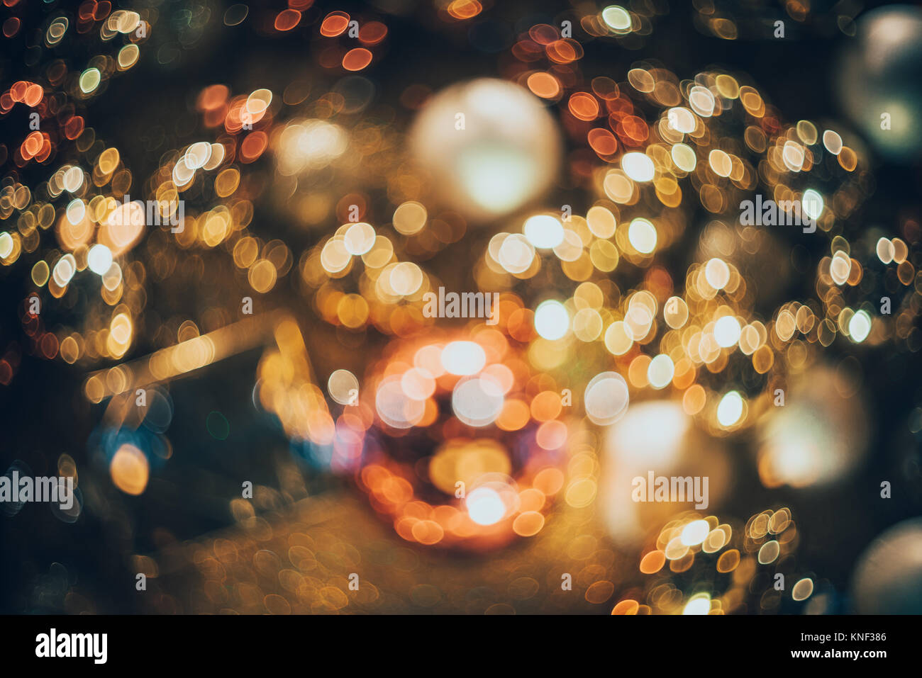 Bokeh. New Year gold bokeh background. Abstract background with ...