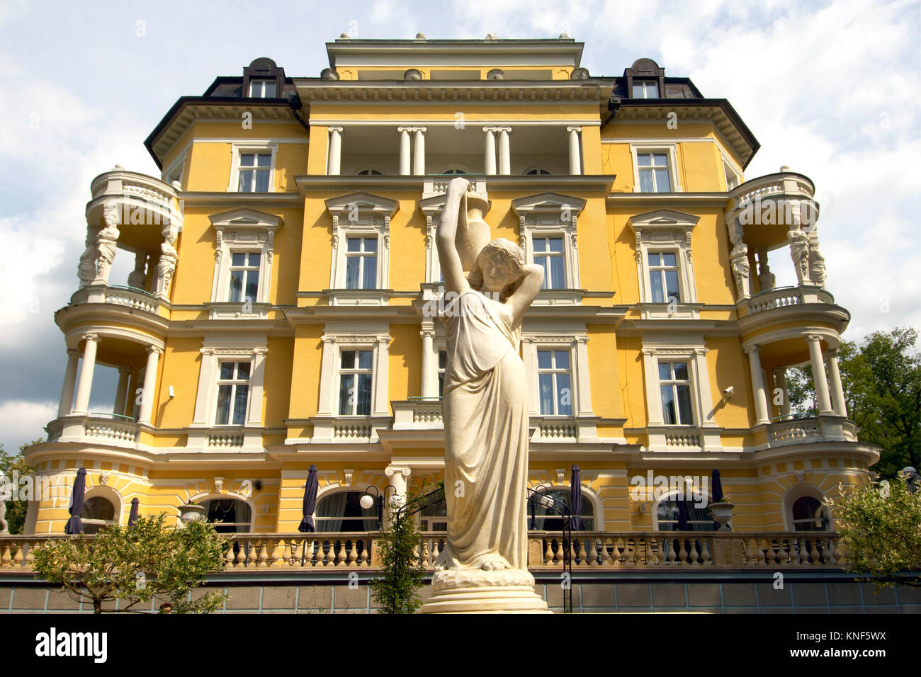 Tschechien, Böhmen : Franzensbad, historische Villa Imperial, erbaut im Neorenaissance-Stil, jetzt Kurhotel Imperial. Hier lernten sich Karl I., letzt Stock Photo