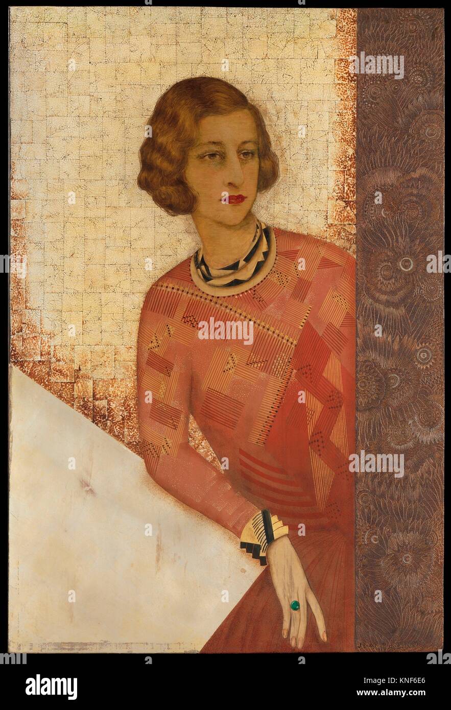 Juliette de Saint Cyr. Artist: Jean Dunand (French (born Switzerland), Lancy 1877-1942 Paris); Date: ca. 1925; Medium: Lacquered wood, eggshell; Stock Photo