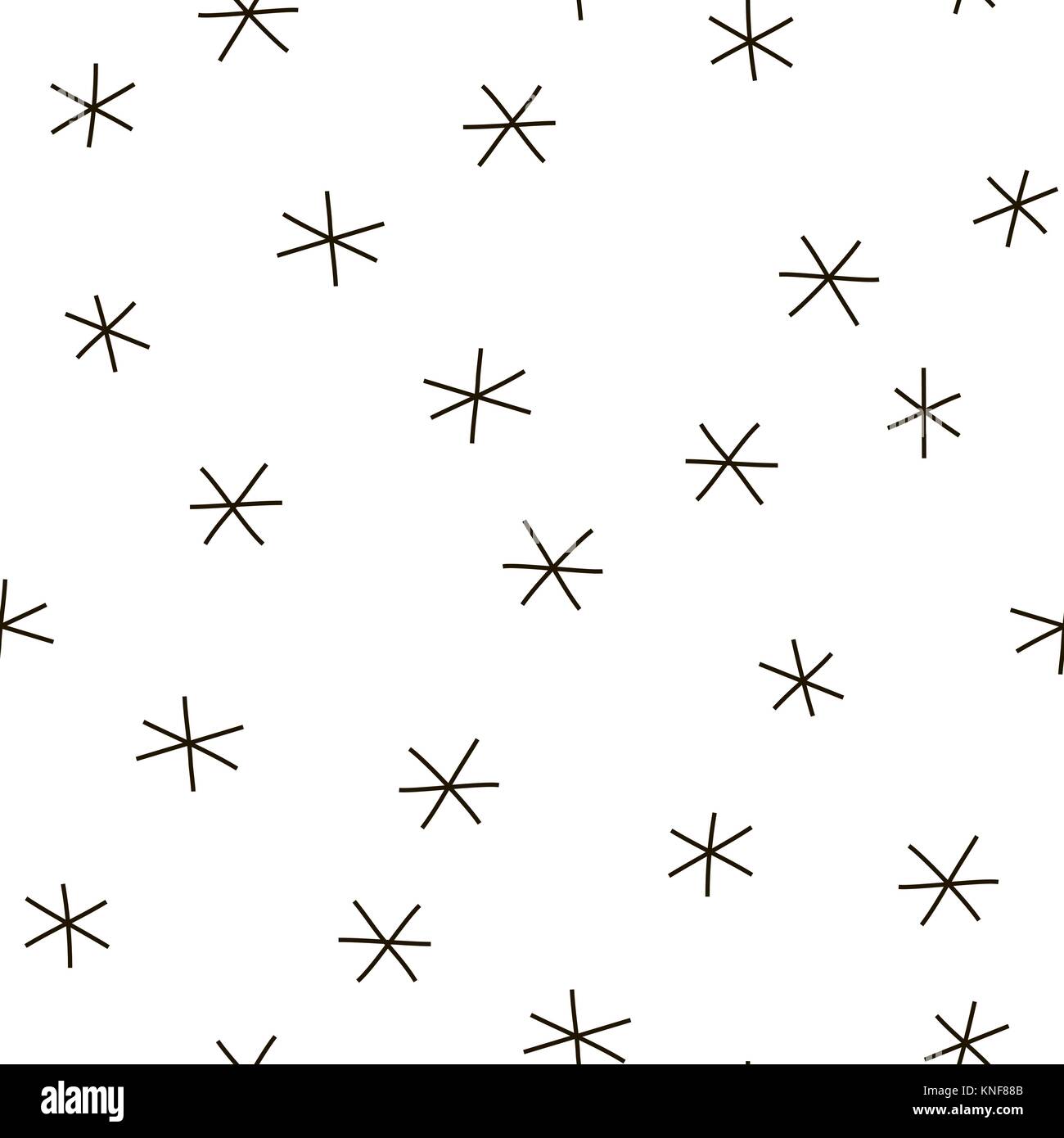 Abstract geometric fashion design stars and snowflakes pattern Stock Vector