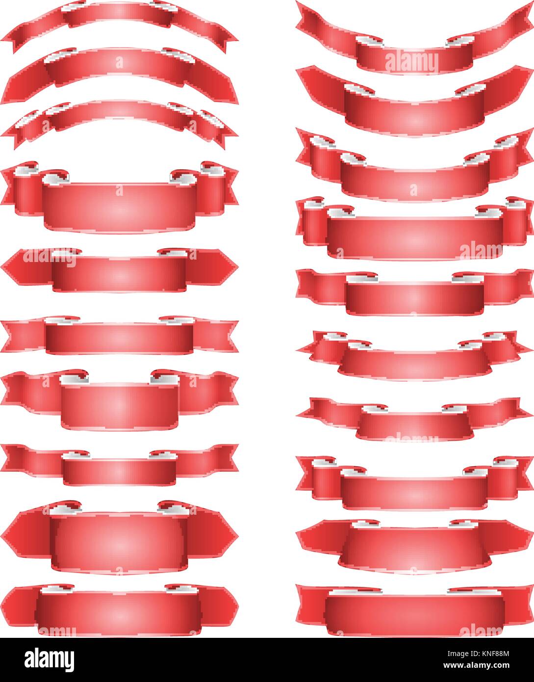 isolated vector colored satin ribbons set Stock Vector Image & Art - Alamy