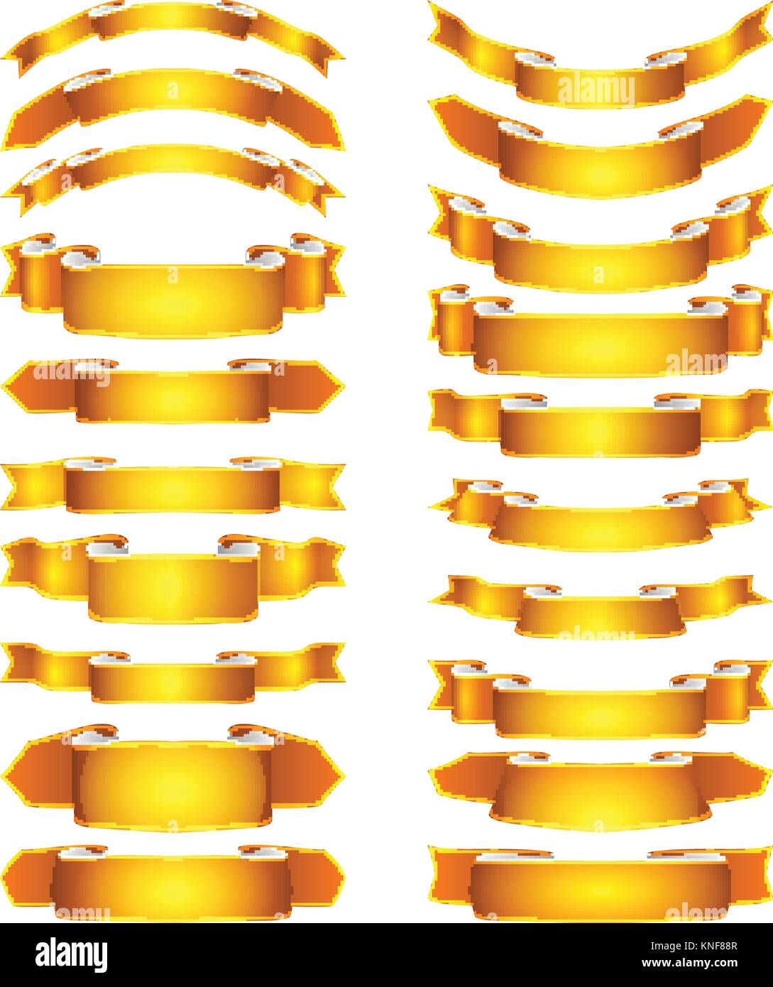 isolated vector colored satin ribbons set Stock Vector Image & Art - Alamy