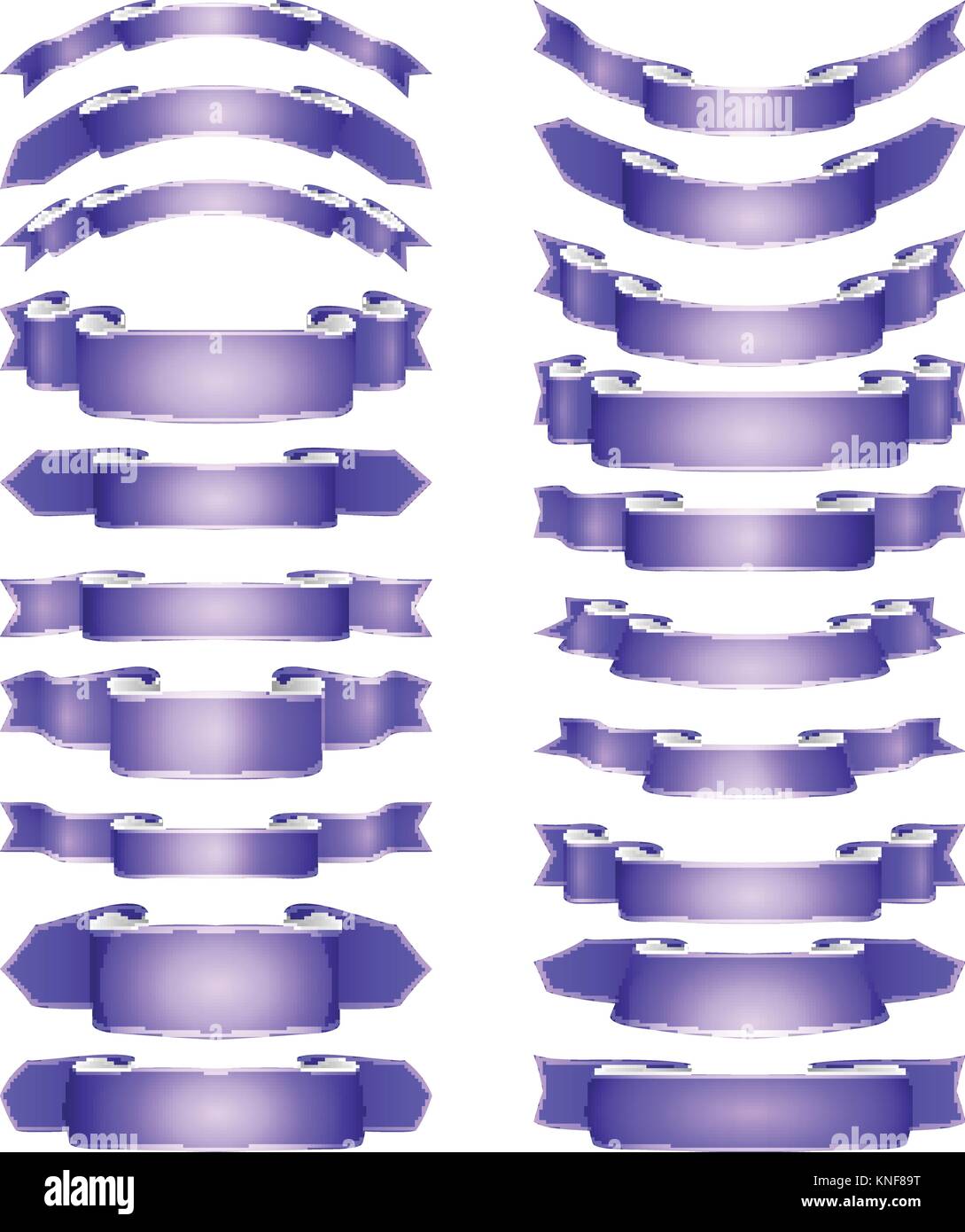 isolated vector colored satin ribbons set Stock Vector Image & Art - Alamy