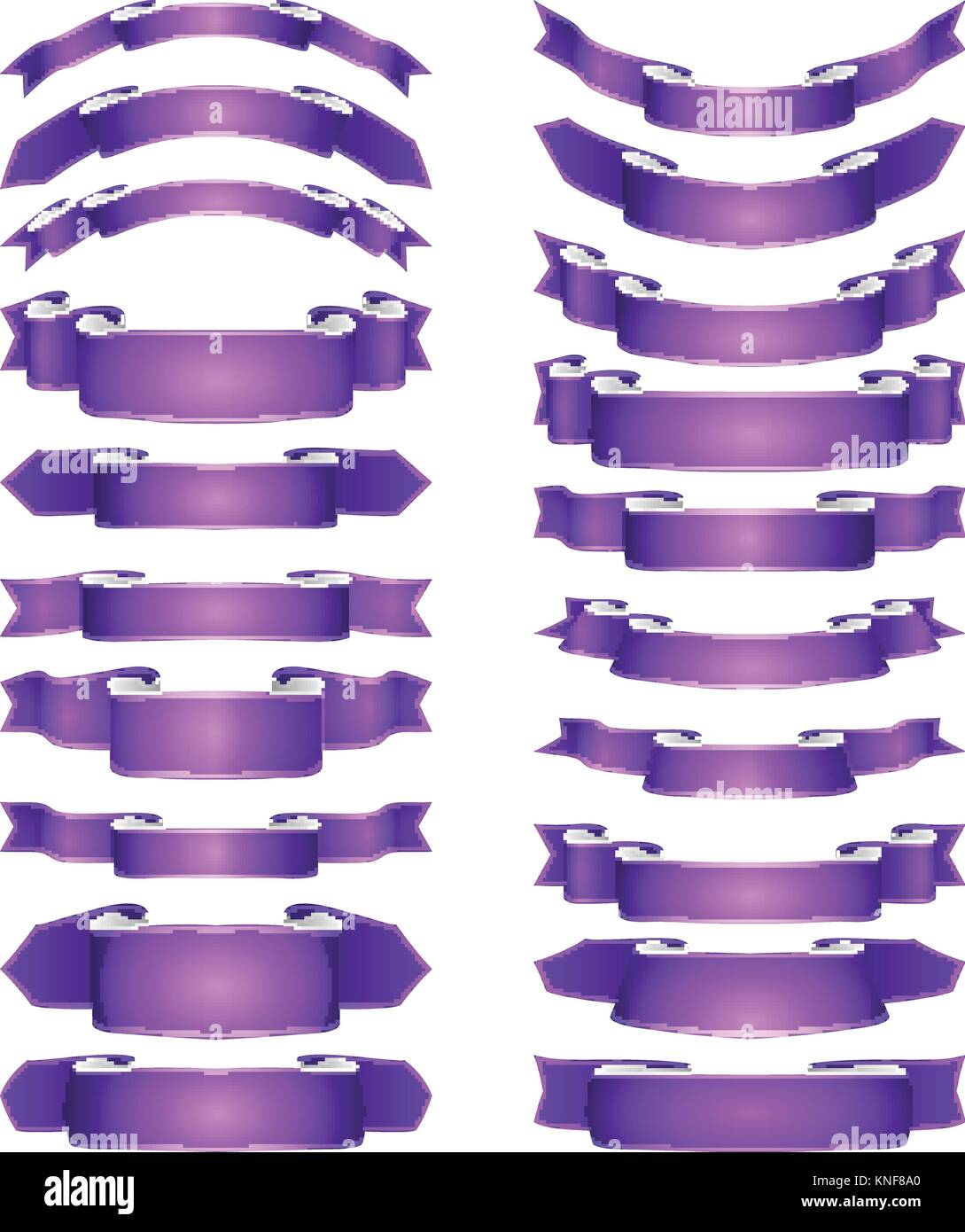 isolated vector colored satin ribbons set Stock Vector Image & Art - Alamy