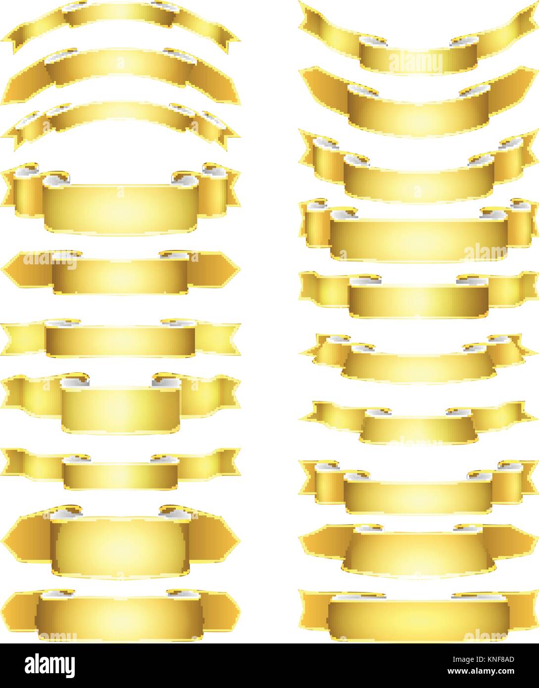 isolated vector colored satin ribbons set Stock Vector Image & Art - Alamy