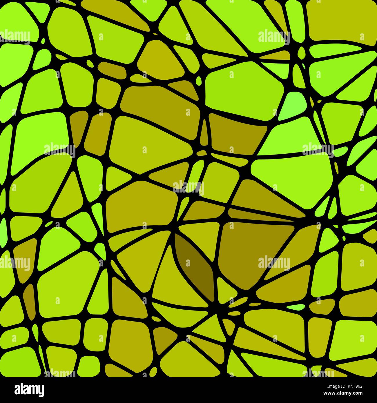 abstract vector stained-glass mosaic background - green and brown Stock ...